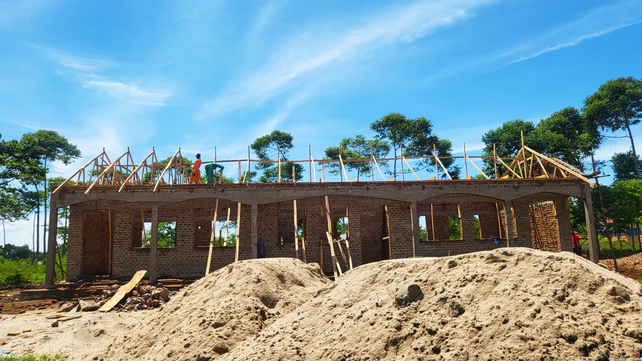 The FFYEC Technical Skilling Center under construction in Namasere, Bugiri