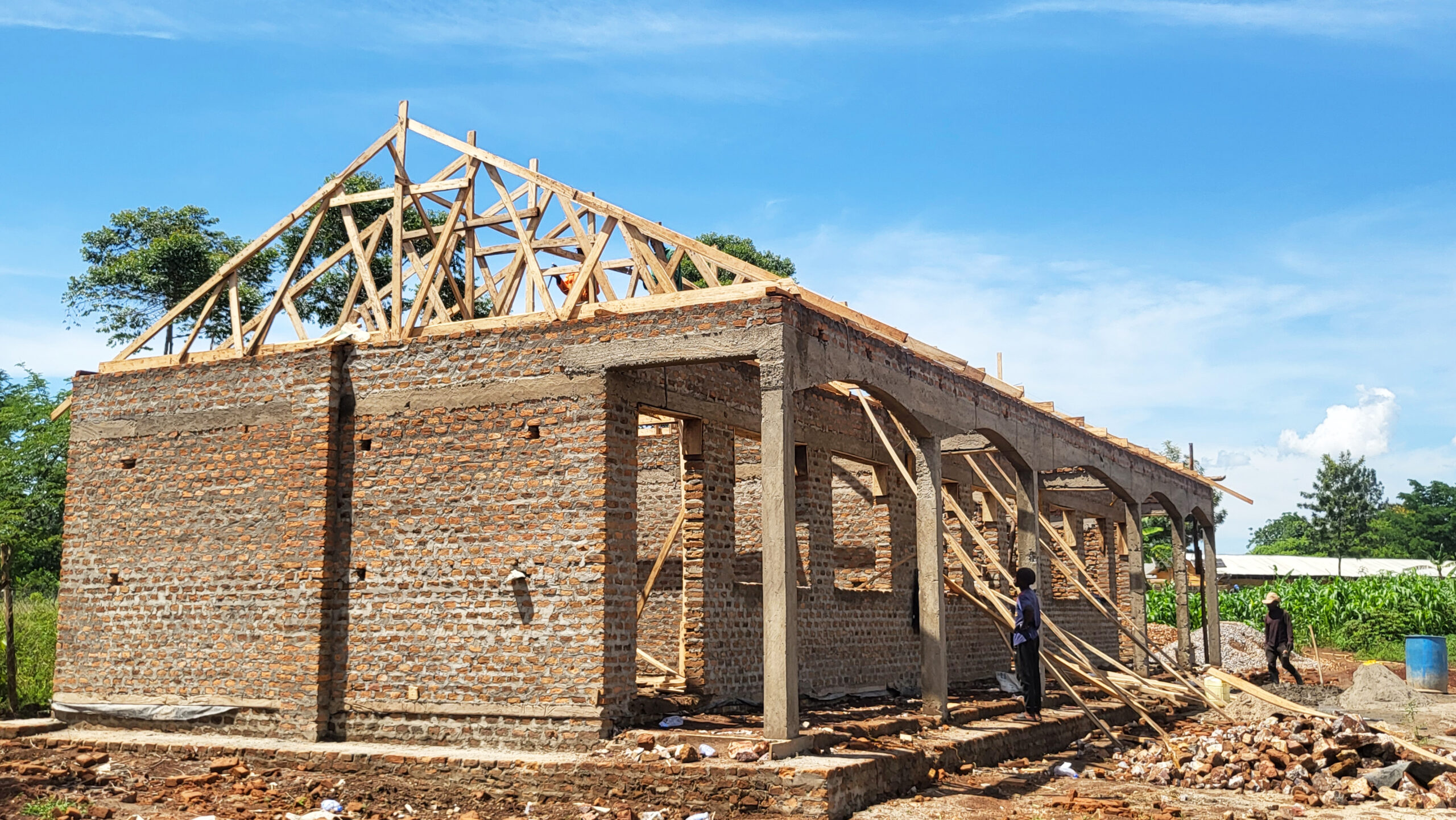 Rear angle of the Technical Skilling Center construction at FFYEC
