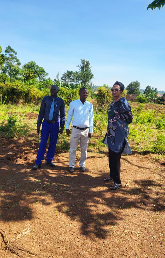 FFYIA leadership and FFYEC administration survey the dedicated plots for the Technical Skilling Center